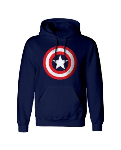 Sudadera Marvel Comics Captain America - Shield Distressed - Talla Adulto TALLA CAMISETA L