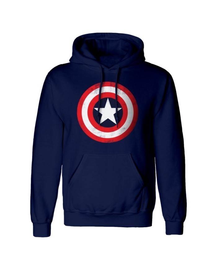 Sudadera Marvel Comics Captain America - Shield Distressed - Talla Adulto TALLA CAMISETA L