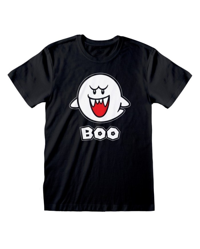 Camiseta Nintendo Super Mario - Boo - Talla Adulto TALLA CAMISETA M