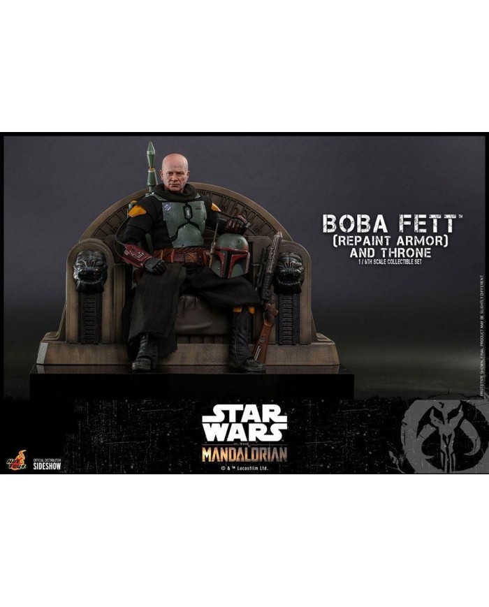 Boba Fett (Repaint Armor) and Throne - Star Wars The Mandalorian Figura 1/6