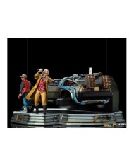 Full Set Deluxe: DeLorean + Marty McFly + Doc Brown Regreso al Futuro II Estatuas 1/10 Art Scale