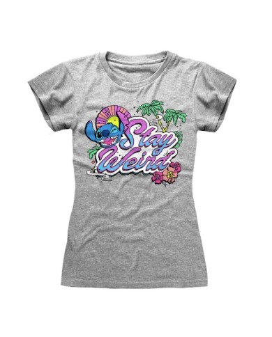 Camiseta Lilo & Stitch - Stay Weird  - Mujer - Talla Adulto TALLA CAMISETA S