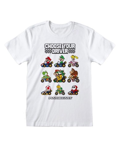Camiseta Nintendo Super Mario Kart - Choose Your Driver - Unisex - Talla Adulto TALLA CAMISETA L