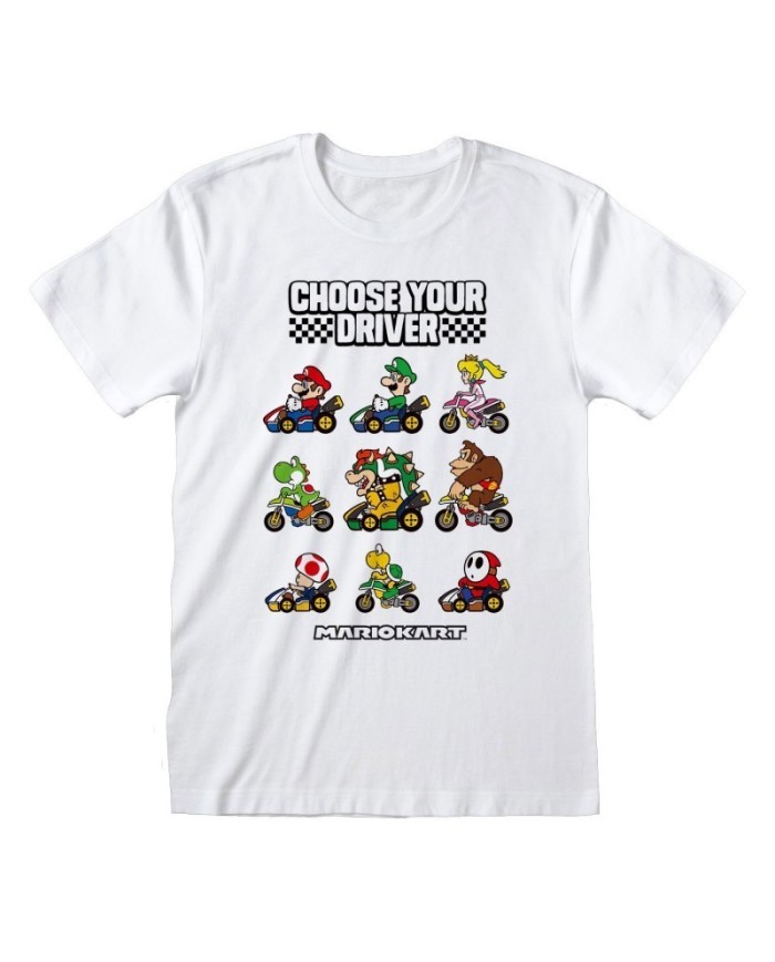 Camiseta Nintendo Super Mario Kart - Choose Your Driver - Unisex - Talla Adulto TALLA CAMISETA XL