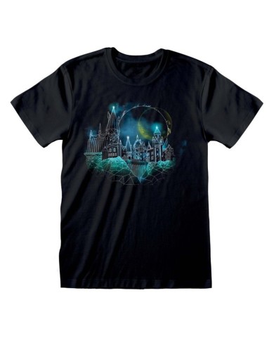 Camiseta Harry Potter - Wireframe Hogwarts - Unisex - Talla Adulto TALLA CAMISETA L