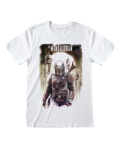 Camiseta Star Wars : Mandalorian, The - Trooper Head  - Unisex - Talla Adulto TALLA CAMISETA L
