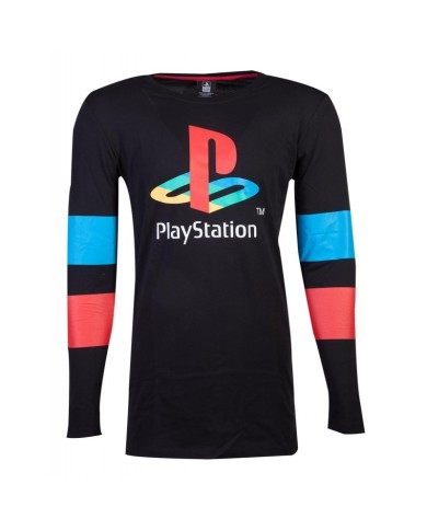 Camiseta manga larga Playstation - Logo & Arms Striped Longsleeve - Unisex - Talla Adulto TALLA CAMISETA L