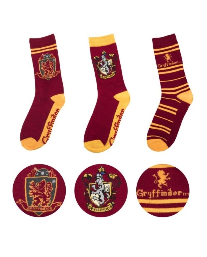Pack de 3 Pares de calcetines Gryffindor - Harry Potter