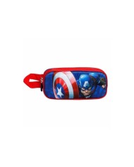 Capitán América Multicolor Estuche Portatodo Doble 3D Capitán América Patriot