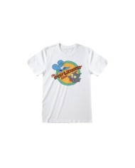 Camiseta Simpsons - Itchy And Scratchy Logo White - Unisex - Talla Adulto TALLA CAMISETA XL