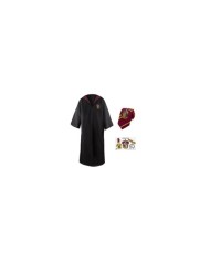 Set de Vestido de Mago Harry Potter, Corbata & Tattoo Gryffindor - Harry Potter - Talla Adulto TALLA CAMISETA M