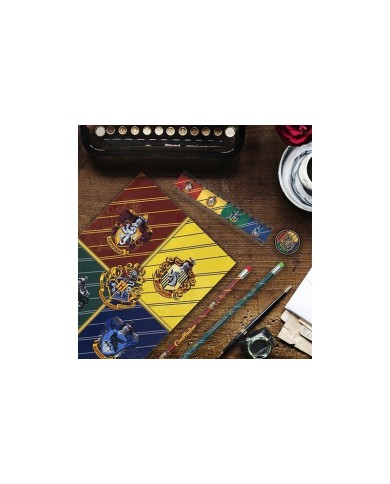 Set de 6 Piezas de papelería Hogwarts Houses - Harry Potter
