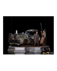 DeLorean Full Set Deluxe Regreso al Futuro III - BDS Art Scale Statue 1/10