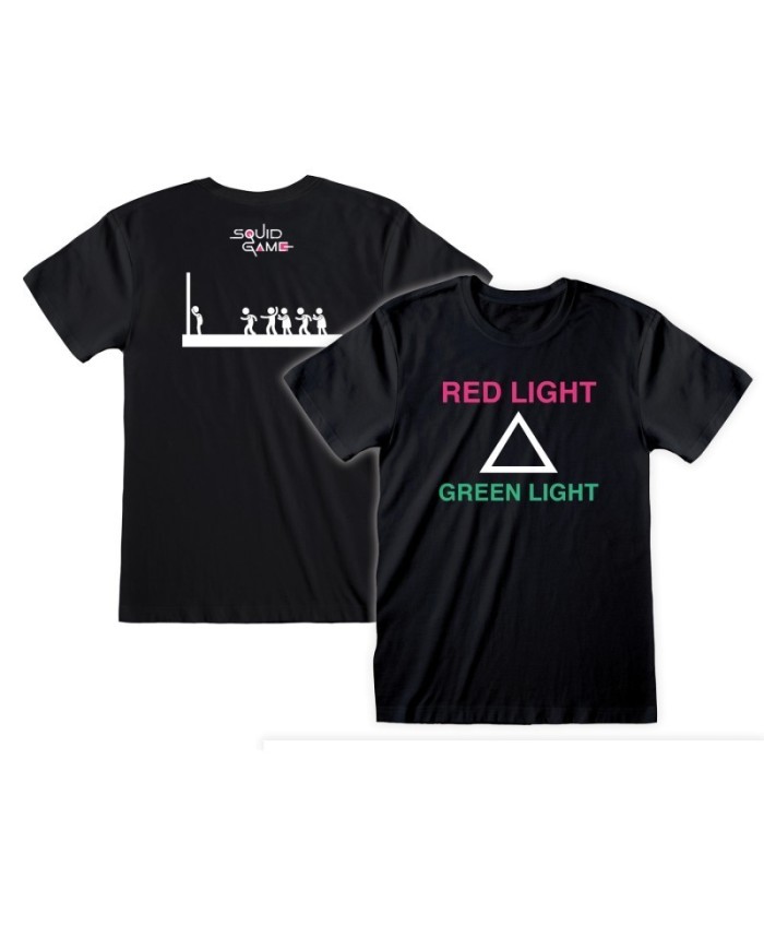 Camiseta Red Light Green Light (with back Print) - Squid Game - Unisex - Talla Adulto TALLA CAMISETA S