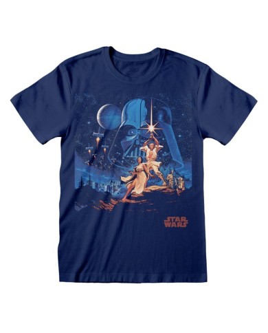 Camiseta New Hope Vintage Poster - Unisex - Talla Adulto - Star Wars TALLA CAMISETA L