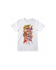Camiseta  Group Shot White - Unisex - Talla Adulto - Streetfighter 2 TALLA CAMISETA S