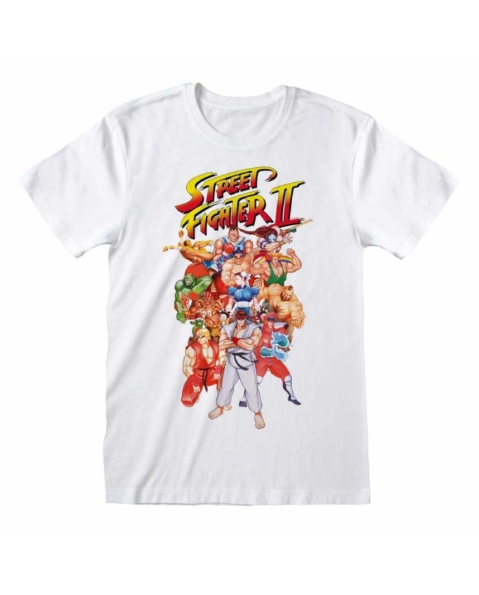 Camiseta  Group Shot White - Unisex - Talla Adulto - Streetfighter 2 TALLA CAMISETA M