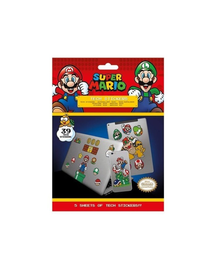 Pegatinas Tech SUPER MARIO