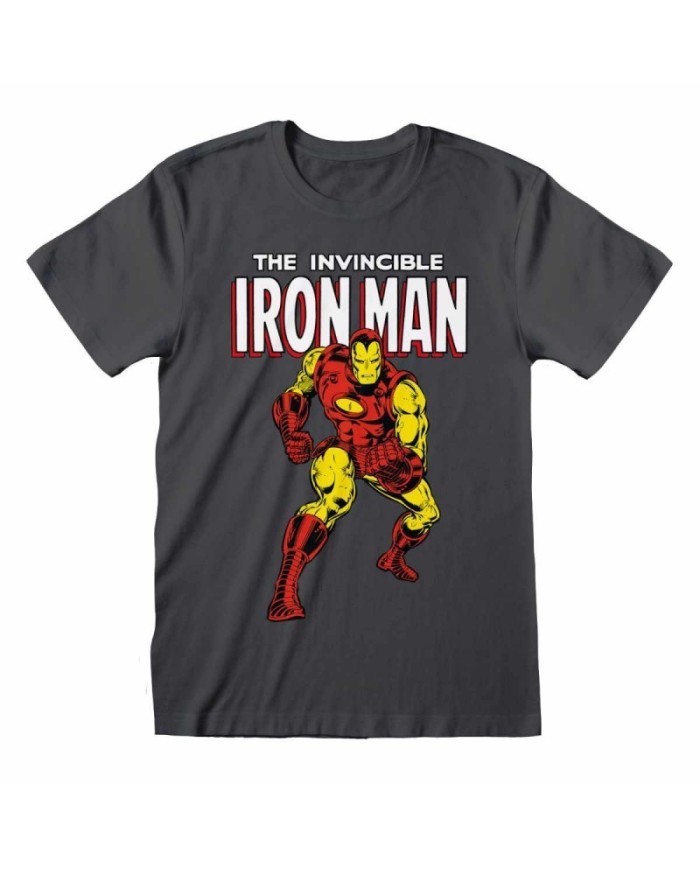 Camiseta Iron Man - Unisex - Talla Adulto - Marvel Comics TALLA CAMISETA L
