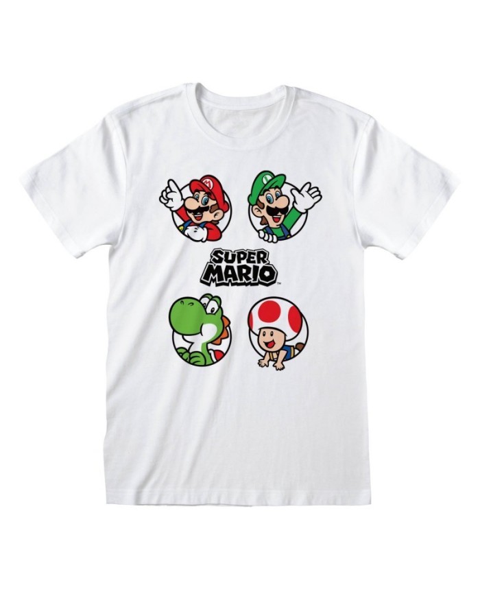 Camiseta Nintendo Super Mario – Circles - Unisex - Talla Adulto TALLA CAMISETA M