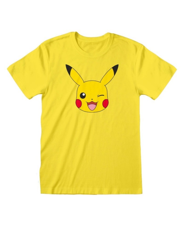 Camiseta Nintendo Pokemon – Pikachu Face - Unisex - Talla Adulto TALLA CAMISETA L