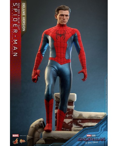 Spider-Man (New Red and Blue Suit) (Deluxe Version) Spider-Man: No Way Home Figura Movie Masterpiece 1/6