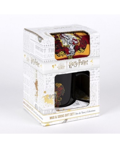 SET REGALO TAZA Y CALCETÍN HARRY POTTER GRYFFINDOR TALLA 40-46