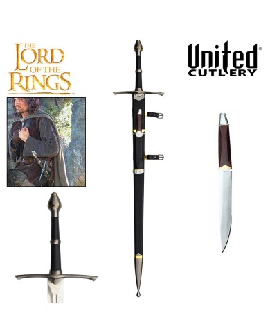 UC1366 Lord of the Rings Replica 1/1 Sheath with Dagger for the Strider Sword