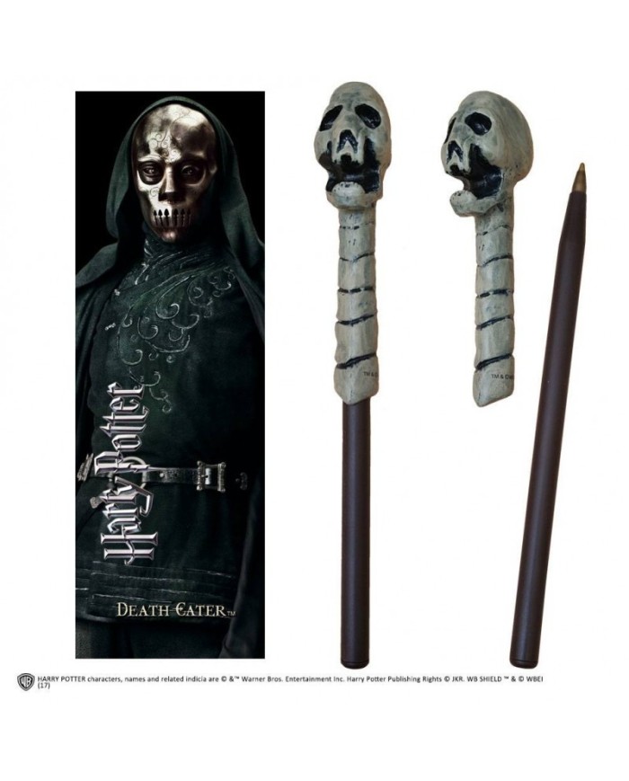 Bolígrafo Varita & marca página Death Eater (skull)