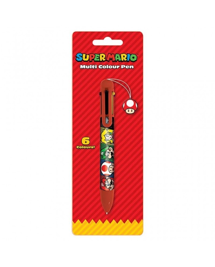 SUPER MARIO - BOLÍGRAFO MULTICOLOR 6 COLOUR