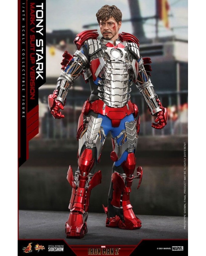 Tony Stark (Mark V Suit Up Version) Iron Man 2 Figura Movie Masterpiece 1/6