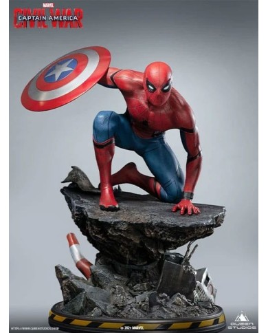 Spider-Man Captain America Premium Version - Captain America Civil War Estatua 1/4