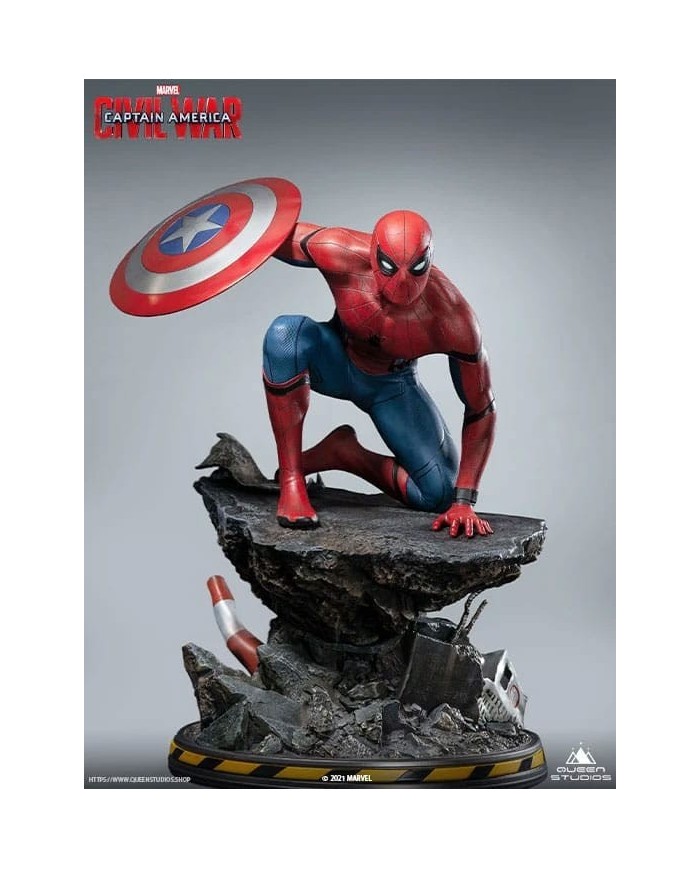 Spider-Man Captain America Premium Version - Captain America Civil War Estatua 1/4