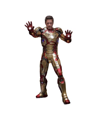 Iron Man Mark XLII (2.0) Deluxe Iron Man 3 Figura Movie Masterpiece Diecast 1/6