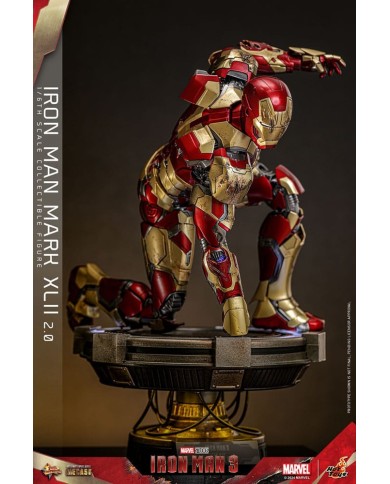 Iron Man Mark XLII (2.0) - Iron Man 3 Figura Movie Masterpiece Diecast 1/6