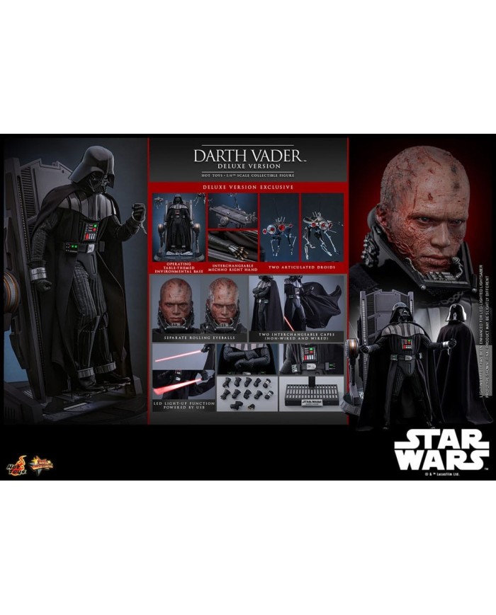 Darth Vader (Deluxe Version) Star Wars: Episodio III - La venganza de los Sith Figura Movie Masterpiece 1/6