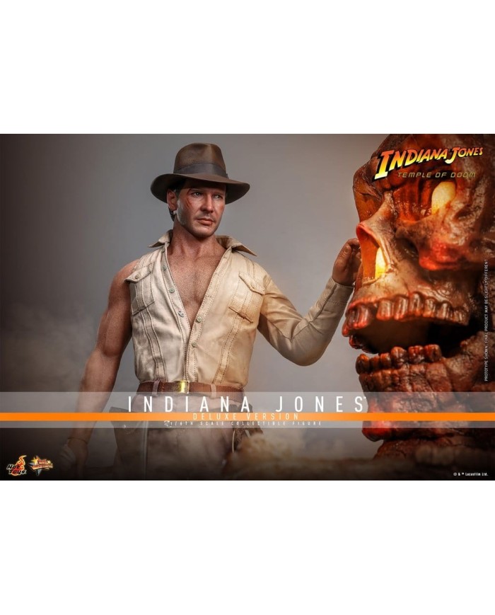 Indiana Jones Deluxe Version Indiana Jones Temple of Doom Figura Movie Masterpiece 1/6