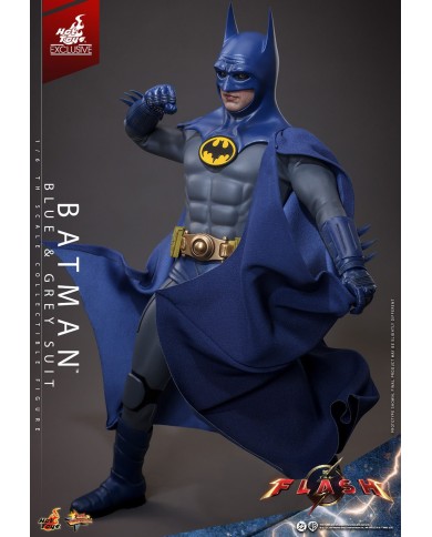 Batman (Blue & Grey Suit) Limited Edition Hot Toys Exclusive The Flash Movie Masterpiece Action Figure 1/6