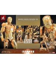 Iron Man Mark III (Golden & Copper Gold Version) Hot Toys Exclusive Iron Man Movie Masterpiece Diecast Action Figure 1/6