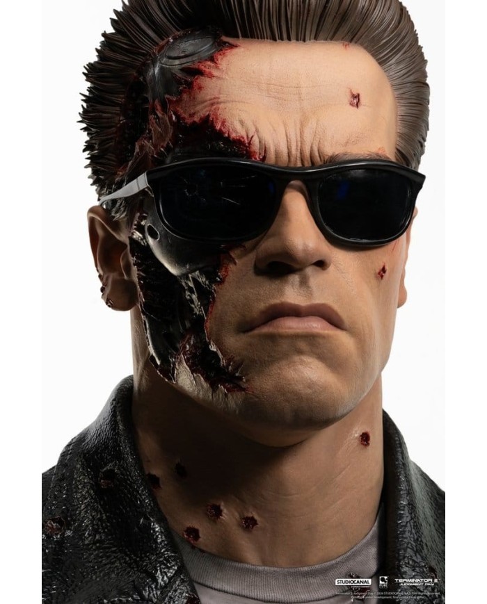 T-800 Model 101 Battle Damaged Art Mask Terminator 2 Replik 1/1