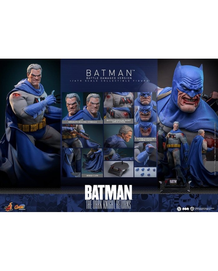 Batman (Battle Damaged Version) Batman: The Dark Knight Returns Figura Comic Masterpiece 1/6