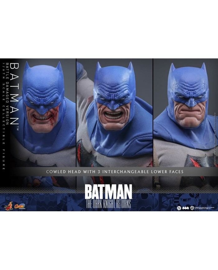 Batman (Battle Damaged Version) Batman: The Dark Knight Returns Figura Comic Masterpiece 1/6