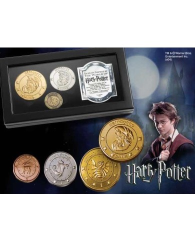 Harry Potter Réplica Set de Monedas El Banco Gringotts