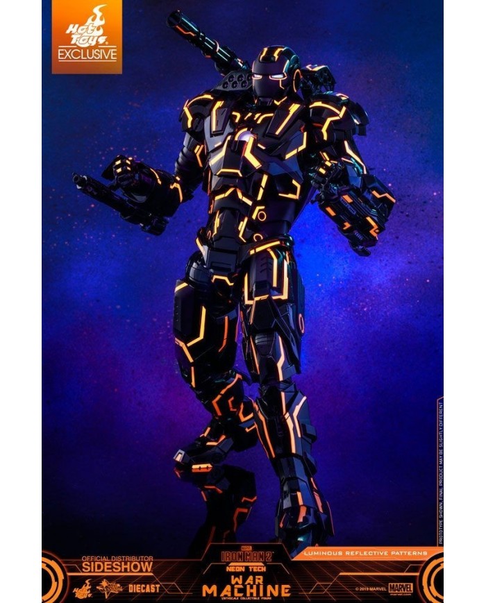Neon Tech War Machine Hot Toys Exclusive Iron Man 2